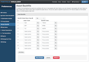 Configure backfills