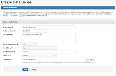 Create data series as formula expression