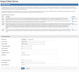 Import return series page