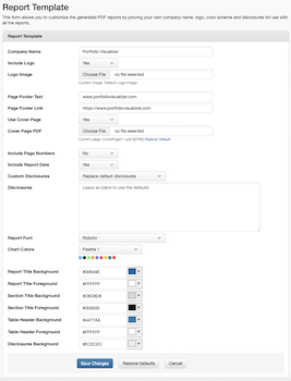 Report template page